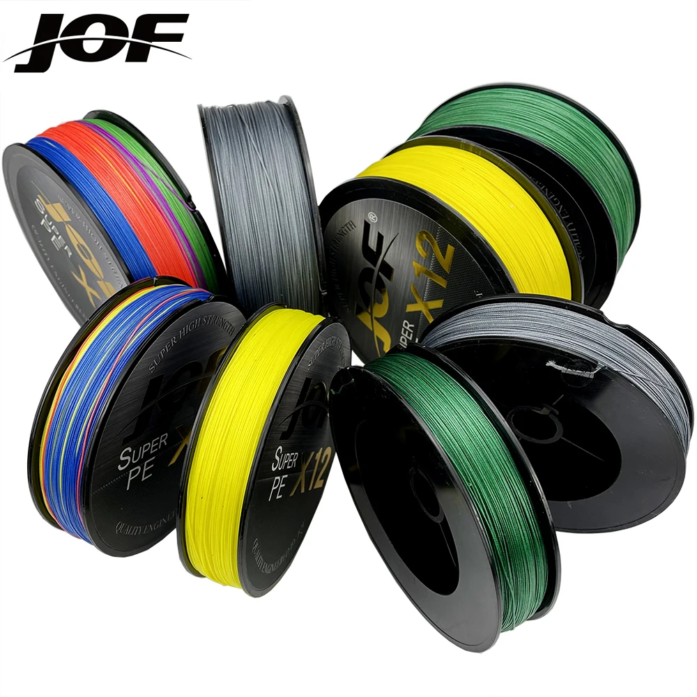 JOF Multifilament Super Strong Fishing Line Sea Fishing Line X9 X12 Fishing  Trip Accessories 300M 500M 20-92LB Cord - AliExpress