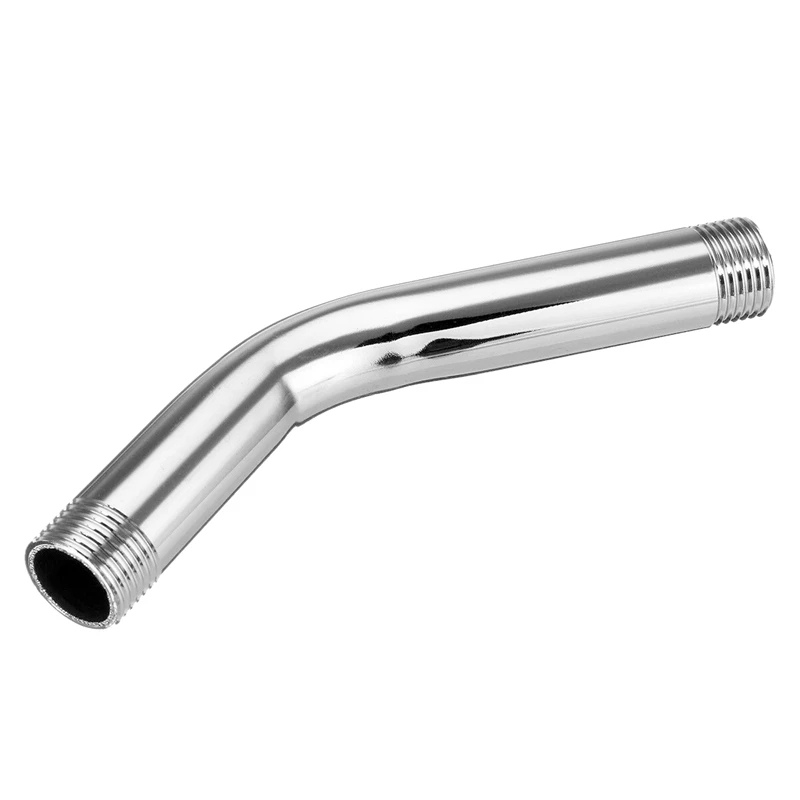 

G1/2 inch 15cm Wall Mounted Stainless Steel Shower Head Extension Angled Shower Arm Extra Pipe