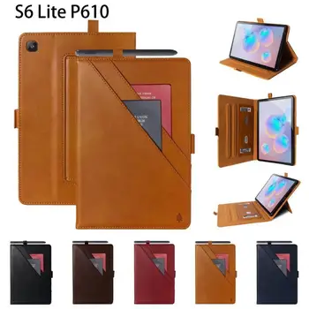 

Leather Tablet Case For Samsung Galaxy Tab S6 Lite 10.4 SM-P610 SM-P615 2020 Multifunction Flip Stand Cover For Samsung S6 Lite