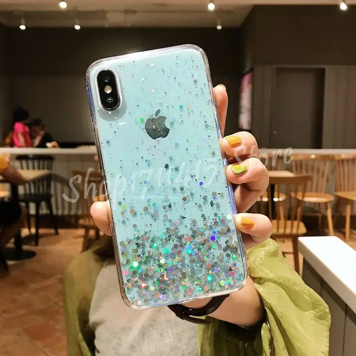 Эпоксидный чехол из термопластичного полиуретана чехол со стразами для Iphone X case мягкий блеск задняя крышка чехол для Iphone 6 7 8 plus X XR XS Max