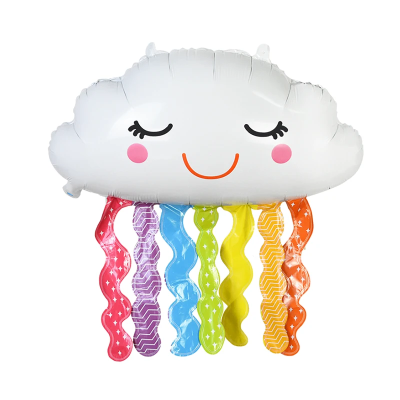 

1pc Rainbow Foil Balloon Smiling Cloud Balloons Kids Birthday Party Helium Globos Baby Shower Anniversary Wedding Party Supplies