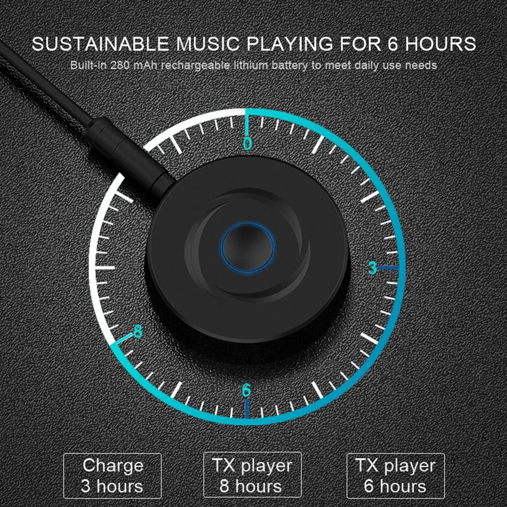 NEW Bluetooth 5.0 Receiver Transmitter 2 In 1 3.5mm AUX Jack Stereo Music Audio Wireless Adapter For Car TV PC Speaker Headphone