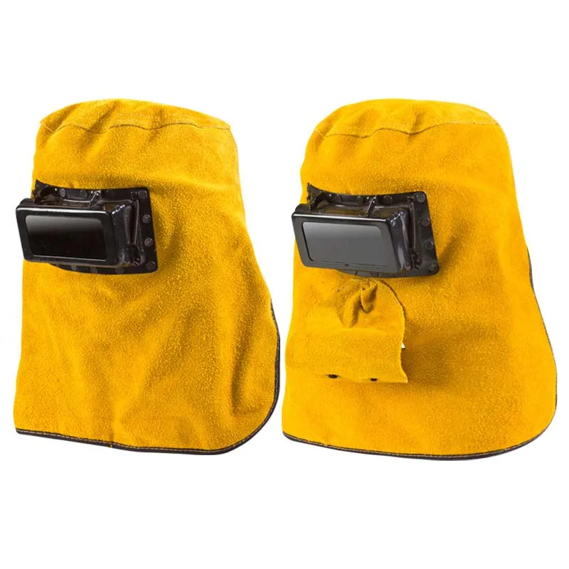 

Electric welding automatic dimming head-mounted argon arc welding anti-glare welding mask cowhide mask