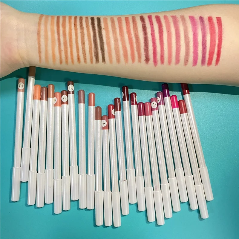 Lipliner Pencil Matte Cream Lip liner Your Makeup Beauty White Lip Liner Vegan Private Label 10PCS