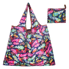 Складная хозяйственная сумка с перьями, Экологичная Женская Подарочная Складная многоразовая сумка-тоут, портативная дорожная сумка через плечо, маленький размер