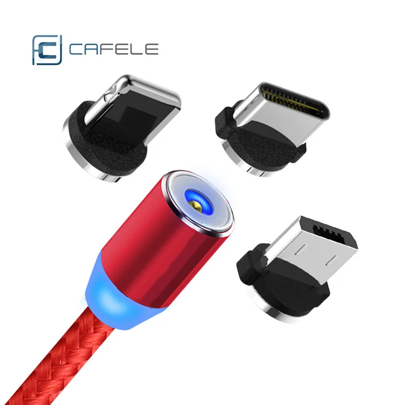 

Cafele Magnetic 3 IN 1 USB Cable Fast Charging For Iphone Samsung Huawei Xiaomi Android Mobile Phone Charger Wire USB Data Cord