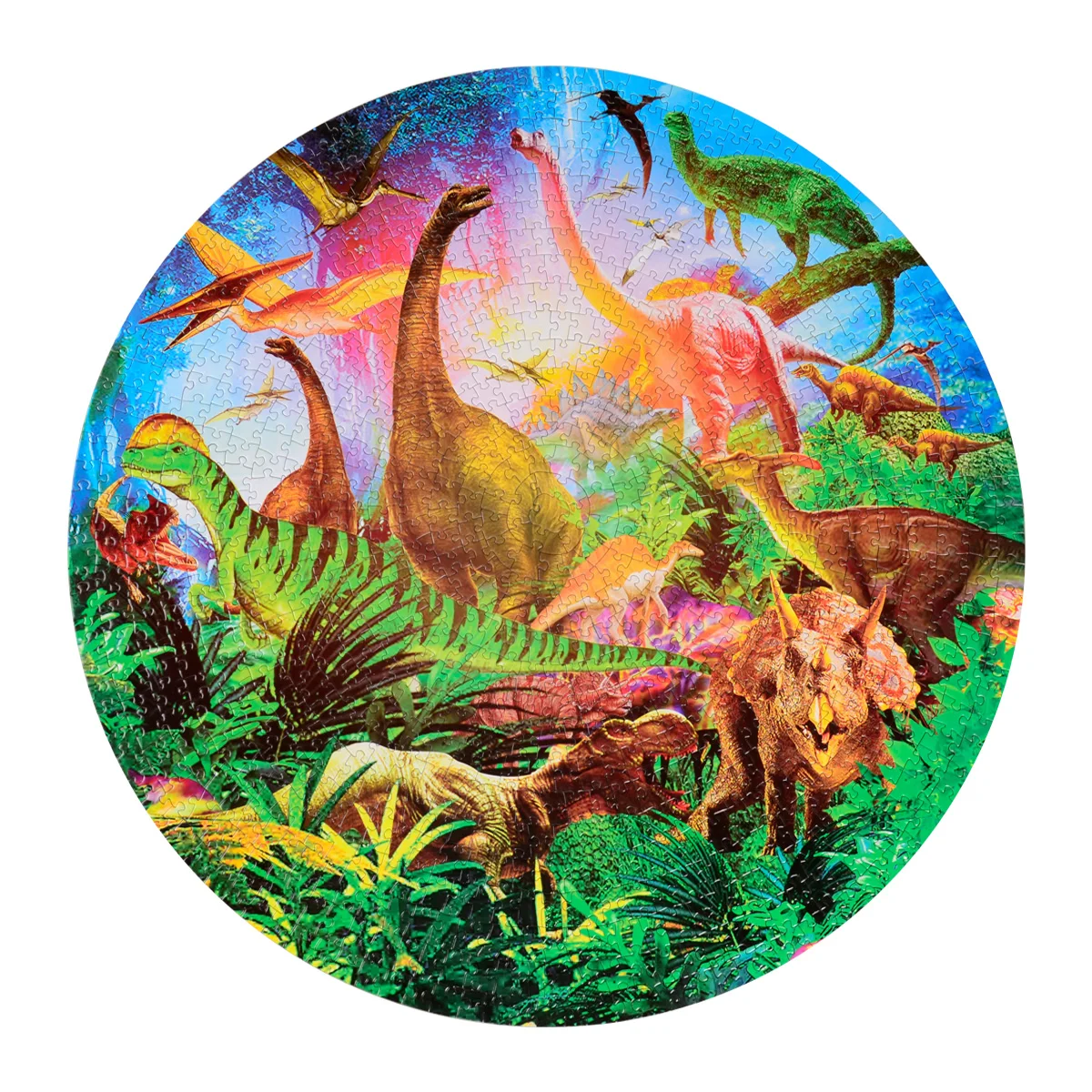 Круглый пазл пазлы для взрослых строительный картон и детей развивающая игрушка