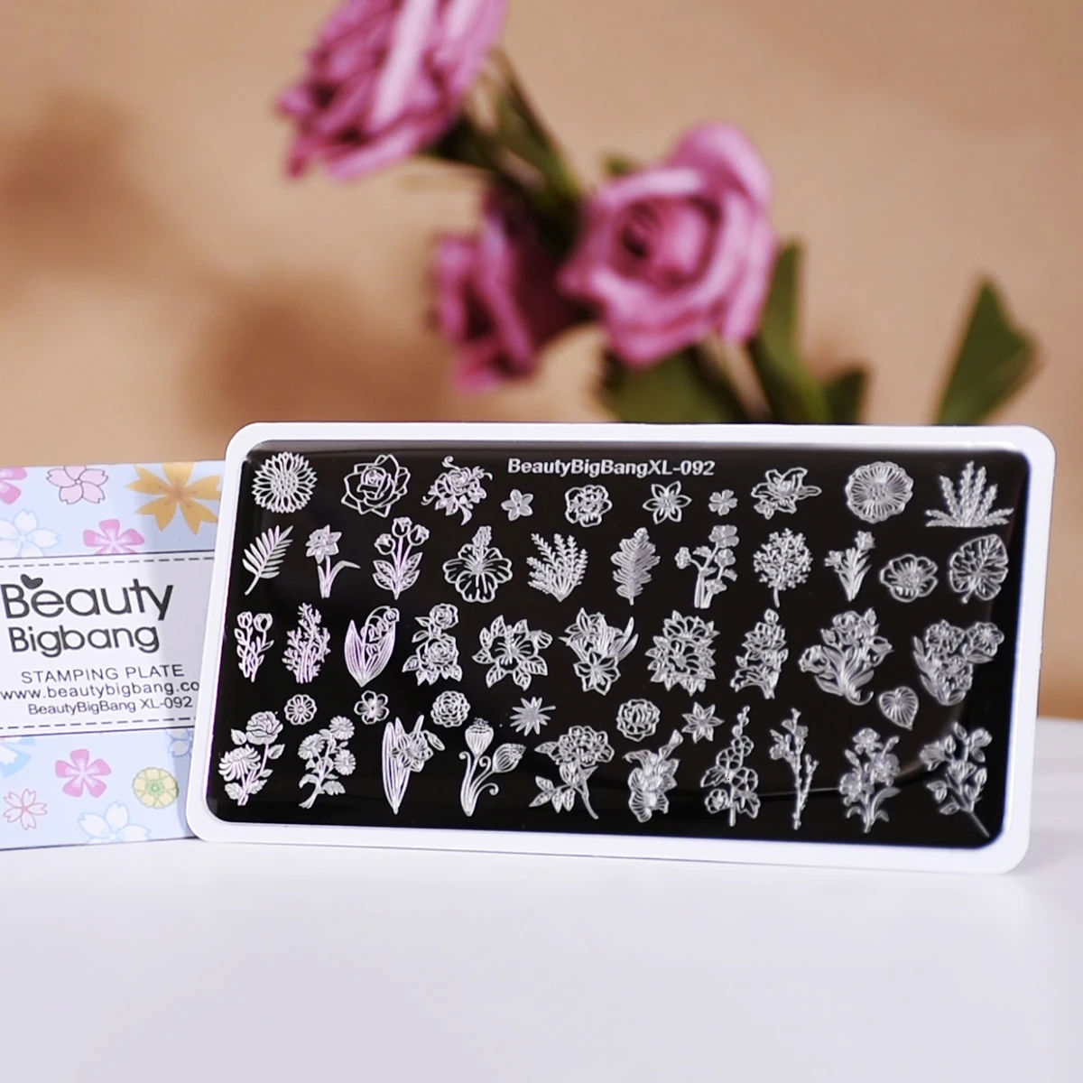 BeautyBigBang штамповочные пластины, форма для ногтей, цветок, трава, лист, тема 6*12 см, трафарет из нержавеющей стали, дизайн ногтей, штамп, шаблон, XL-092