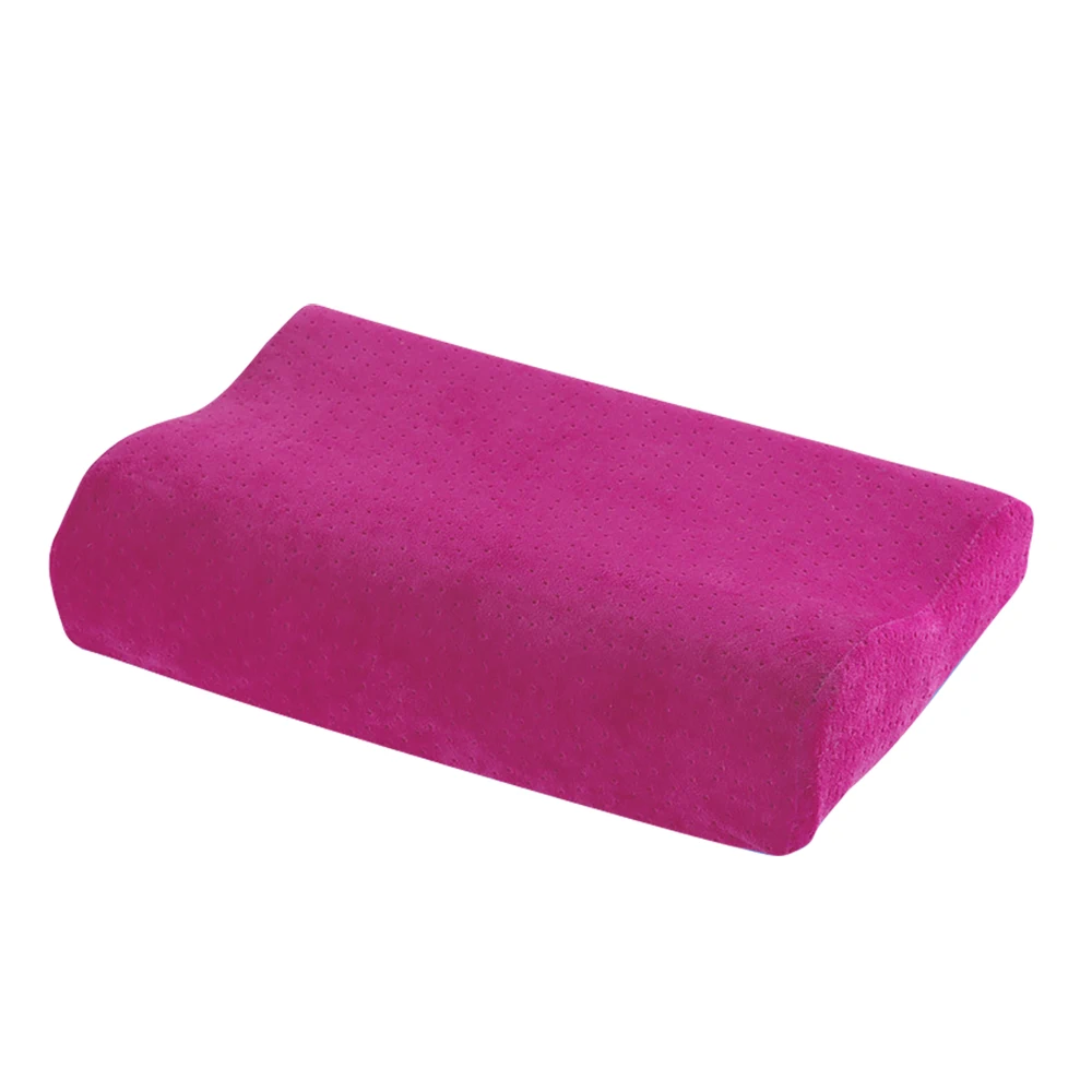 rose red Подушка из мягкой пены с эффектом памяти Ортопедическая подушка латексная подушка для шеи волокно медленный отскок мягкий шейный массажер для здоровья - Цвет: rose red