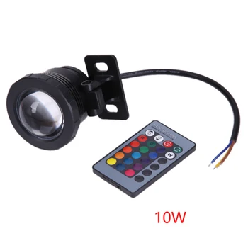 

10W Lamp Pool Remote Control Pond IP65 Waterproof RGB UV Aquarium Waterproof Underwater Light