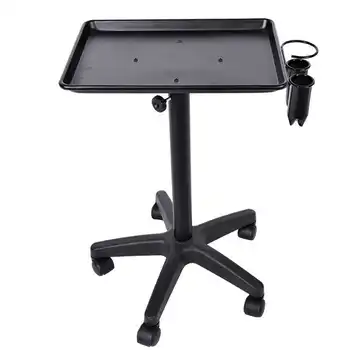 

Aluminium Hair Salon Instrument Tray Adjustable Height Trolley Beauty Tools Hair Styling Tool Stand Holders Barber Accessories