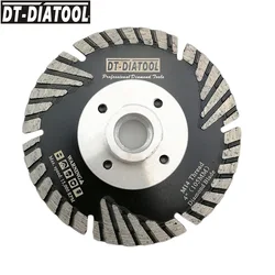 DT-DIATOOL 1pc Diamond Cutting Disc With Slant Protection Teeth M14 Or 5/8-11 Thread Saw Blade For Stone Granite Marbel Concrete