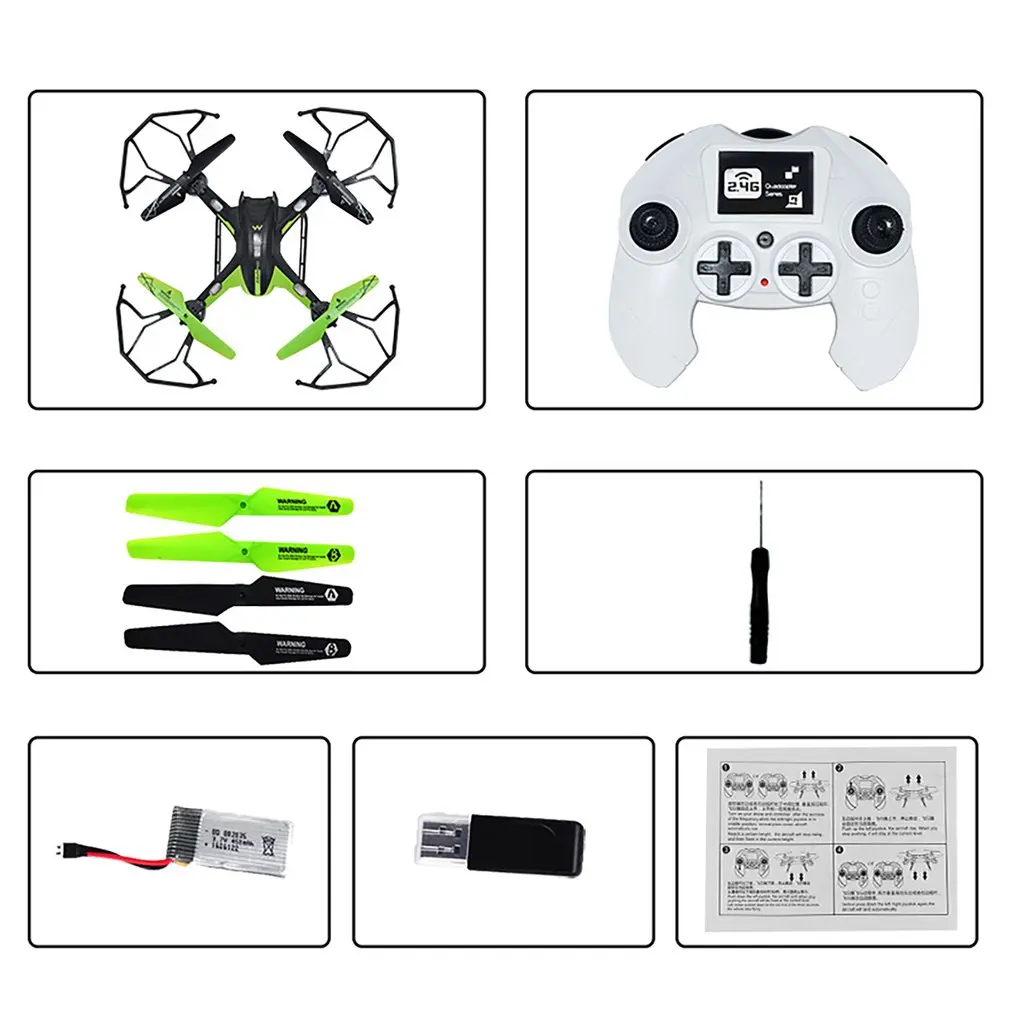 Wifi 2,4 Ghz 4CH 6 Axis 0.3MP FPV Воздушный самолет Безголовый режим 360 градусов Безголовый режим RC Квадрокоптер с камерой