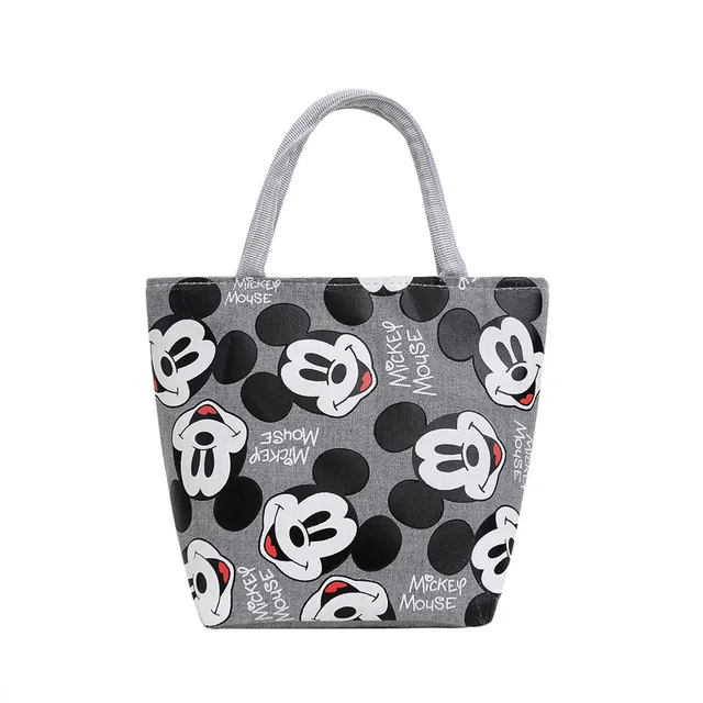 New Disney Cartoon Canvas Bag Cute Simple Women Shopping Handbag Fashion Creative Mickey Mouse Lunch Box Girl Birthday Gift 5