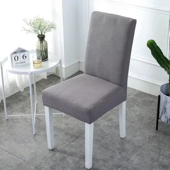 

1PC Waterproof Elastic Chair Cover For Kitchen/Wedding Stretch Chair Covers 12 Colors Spandex Dining Room Chair Cover With Back