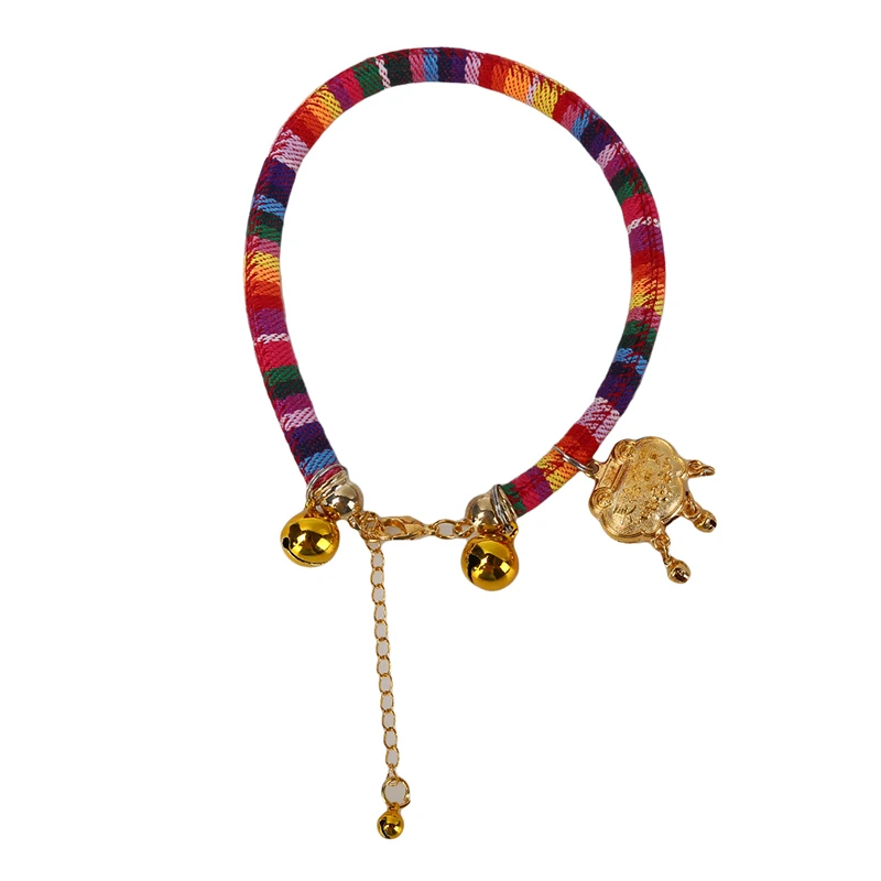1Pcs Adjustable Colorful Soft Nylon Dog Collars Rainbow Cat Collars With Bells Cat Bell Necklace Collar For Little Pet Dogs Cat 1Pcs Adjustable Colorful Soft Nylon Dog Collars Rainbow Cat Collars With Bells Cat Bell Necklace Collar For Little Pet Dogs Cat