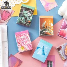 Mr. papel 50 pces/livro 4 projetos ins estilo plâncton linguagem série criativo simples bonito mão conta decoração diy material papel