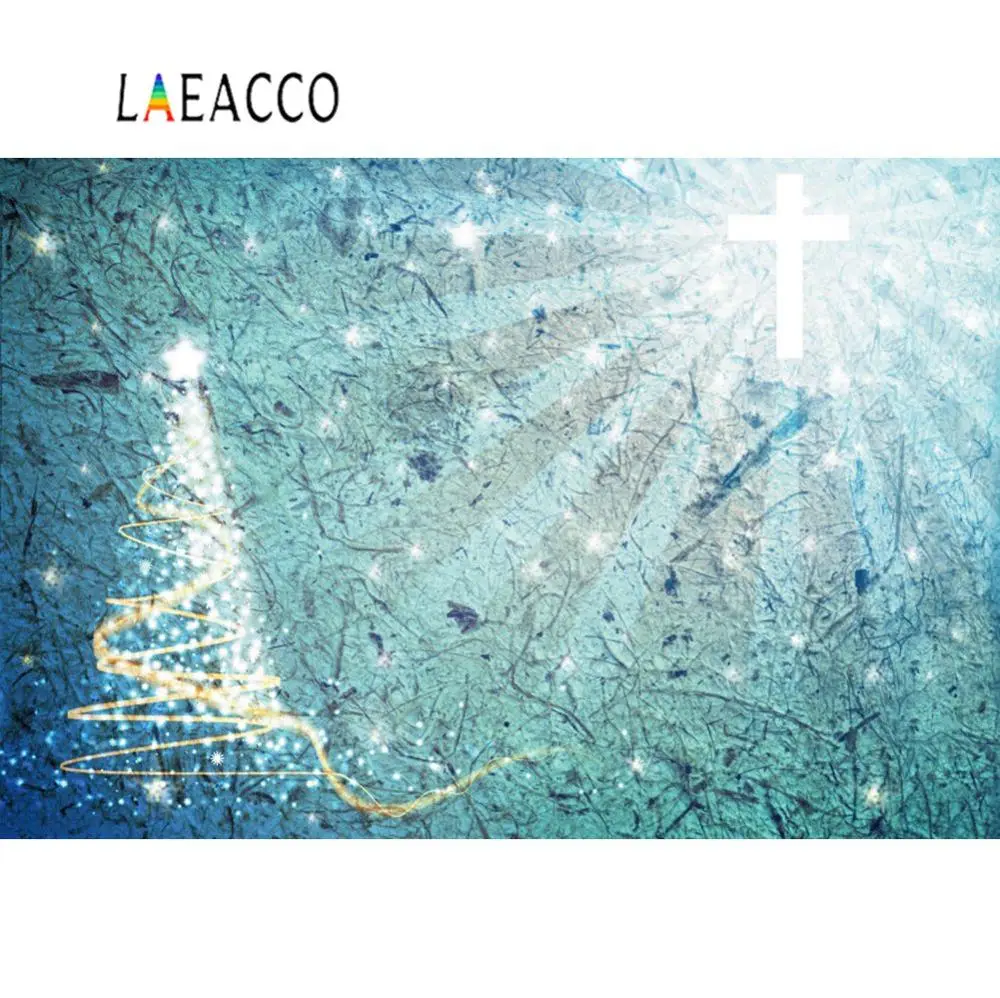 Laeacco фоновая фотография Рождество дерево Иисуса Рождества крест блестящая