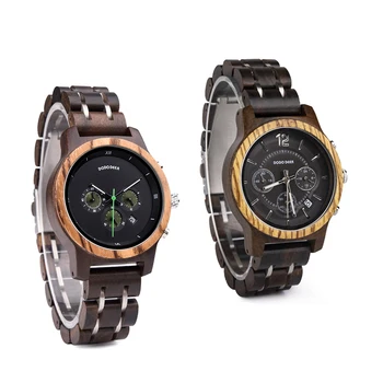 

Classic Luxury Three eyes Watch Women Watches Metal Wood Bracelet Fashion Ladies Watch Women's Watches Clock Reloj Mujer OEM B16