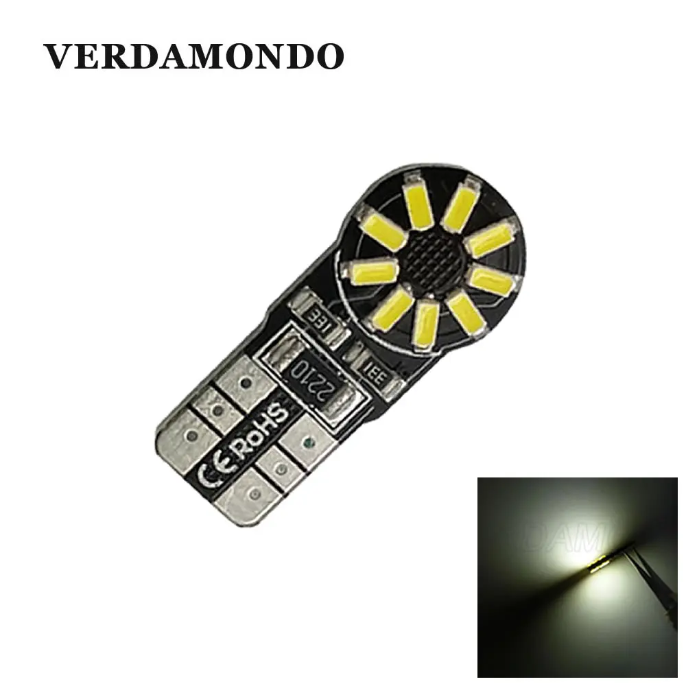 1 шт. T10 W5W Автомобильный светодиодный лампы 18 3014 SMD указатель поворота номерного