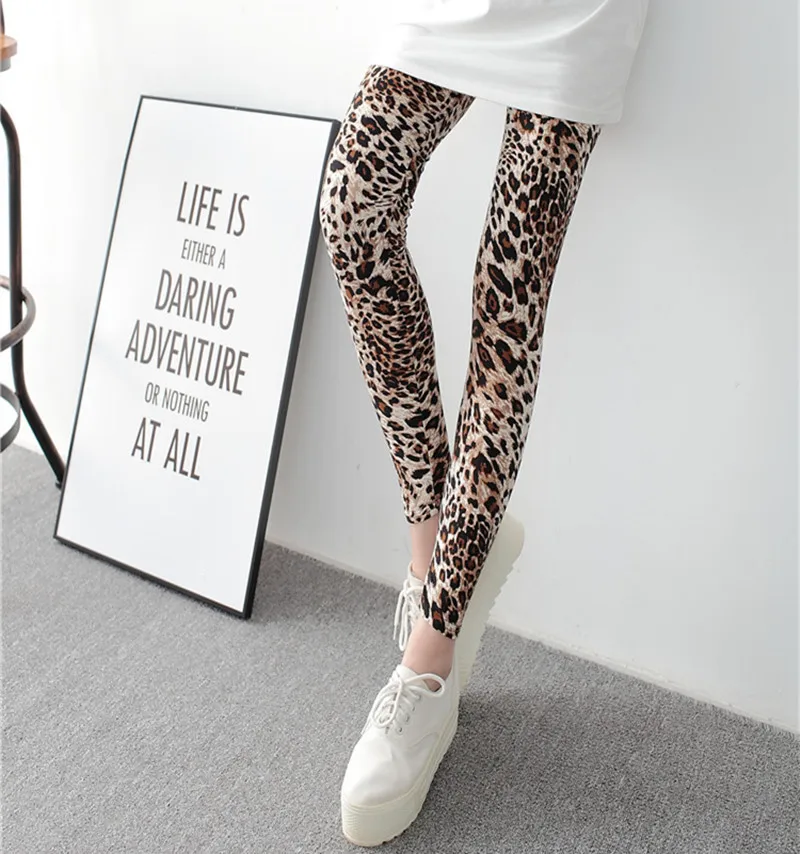 Leopard Print Leggings In Europe And America Fitness Leggings Women