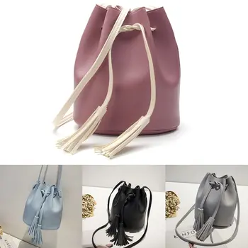 

2020 Fashion Trend Women Crocodile Pattern PU Leather Bucket Bag Chain Strap Drawstring Shoulder Tote Mini Crossbody Handbags