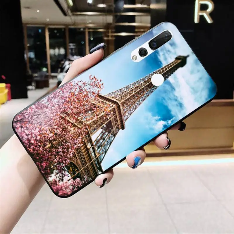 CUTEWANAN Paris Tháp Eiffel DIY In Hình Điện Thoại Ốp Lưng Dùng Cho Huawei Honor 30 20 10 9 8 8x 8c v30 Lite Xem Pro