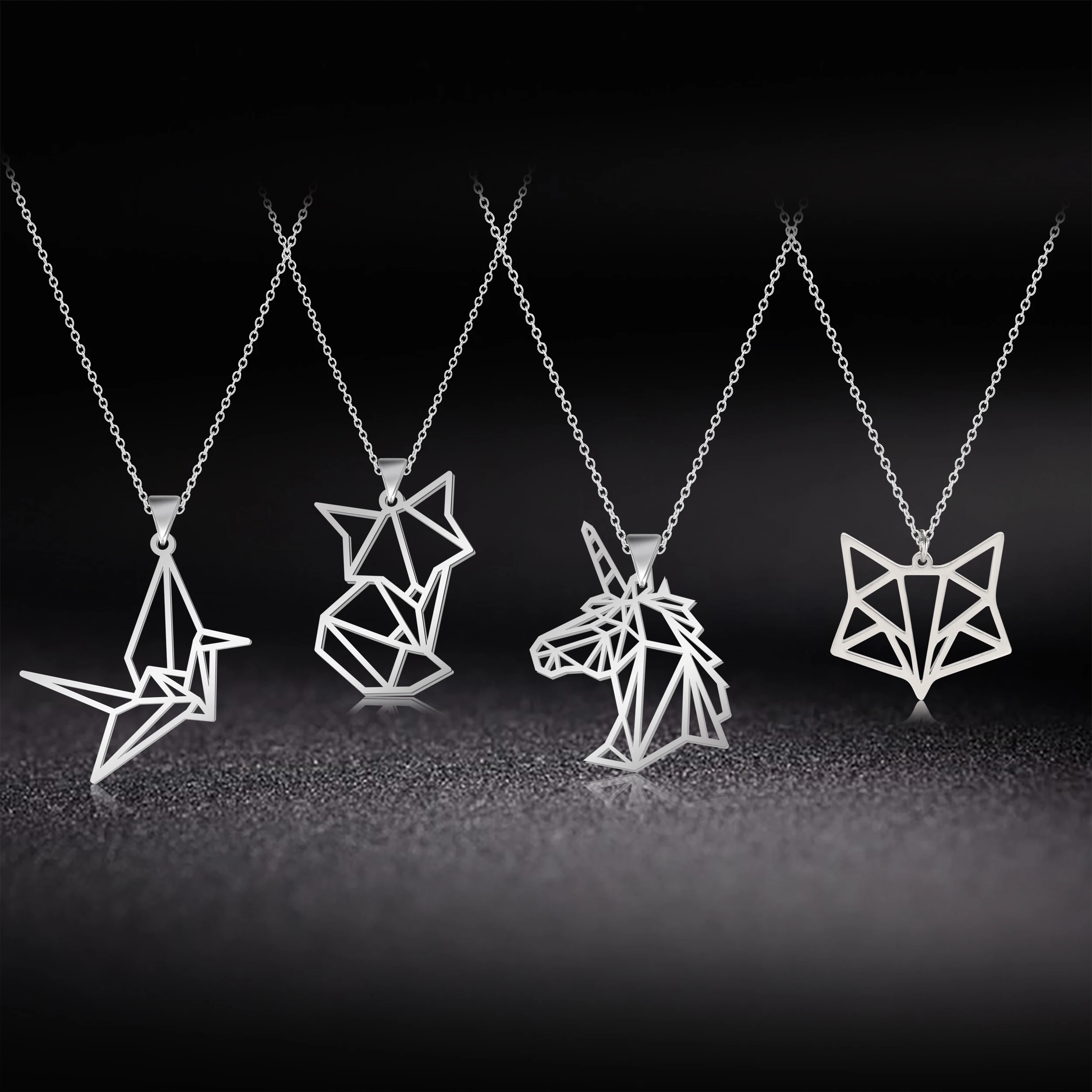 Skyrim Unicorn Fox Crane Pendant Necklace Women Gi