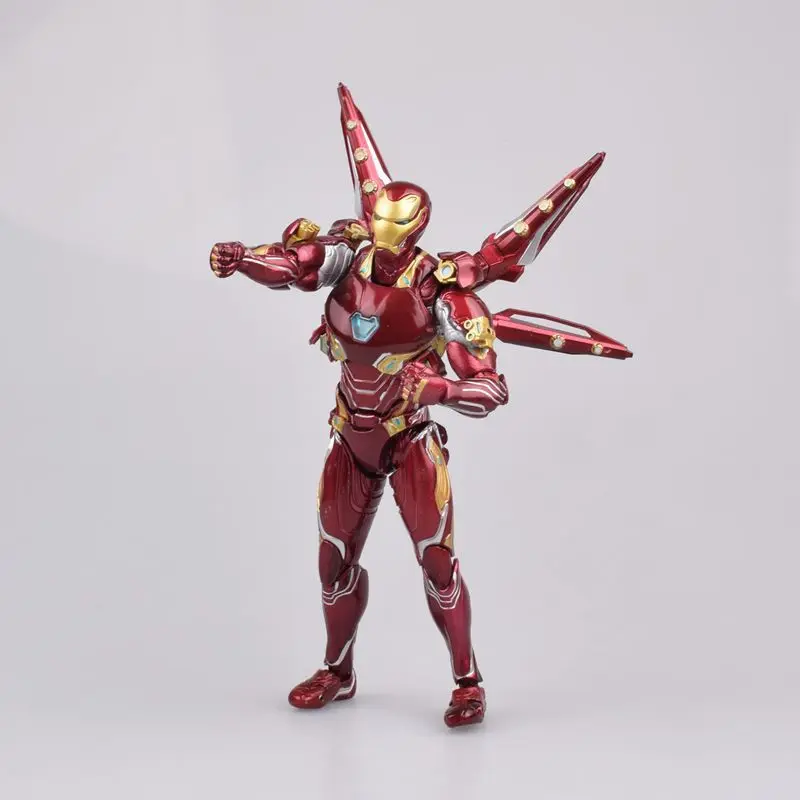Marvel Мстители эндгейм Железный человек MK50 нано набор оружия 2 ПВХ фигурка Коллекционная модель аниме игрушка Железный человек кукла подарок 16 см