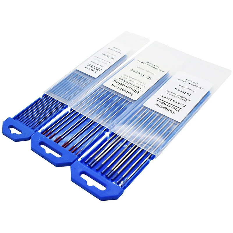 Welding Electrodes Rods 1.0/1.6/2.4mm Lanthanum Tungsten Electrodes Low Temperature Tig Soldering Rods Set Welding 10pcs/Box welding rods