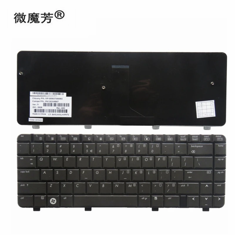 Свяжитесь с нами для hp павильон DV4-1000 DV4-1103TX DV4-1020 1428 DV4-1100 английская Клавиатура ноутбука черный или серебристый цвет