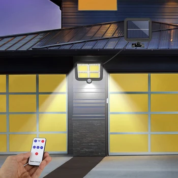 

LED Solar Wall Light Remote Control Human Motion Sensor Outdoor Garden Yard Lamp LED Spot Light Garden Path Wall Light