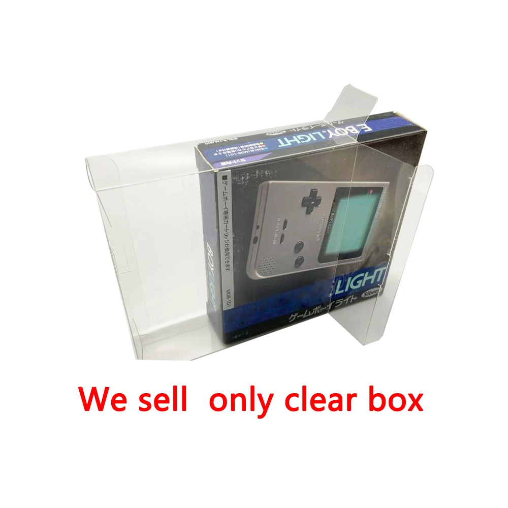 Clear transparent PET box cover For GBL for game boy light game 