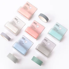 Mini distributeur Portable de ruban de masquage coloré, autocollant Washi en papier, pour Album journal intime, DIY maison, 6 30mm, 1 pièce
