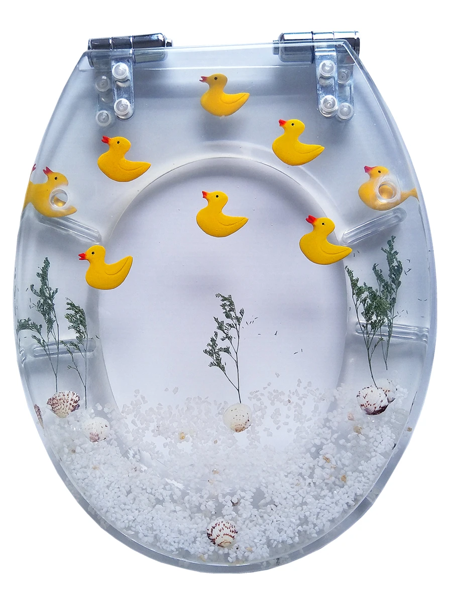 Colorful Toilet Seats Cover Resin Material Suit For O U V Sharp Toilet TBC2108