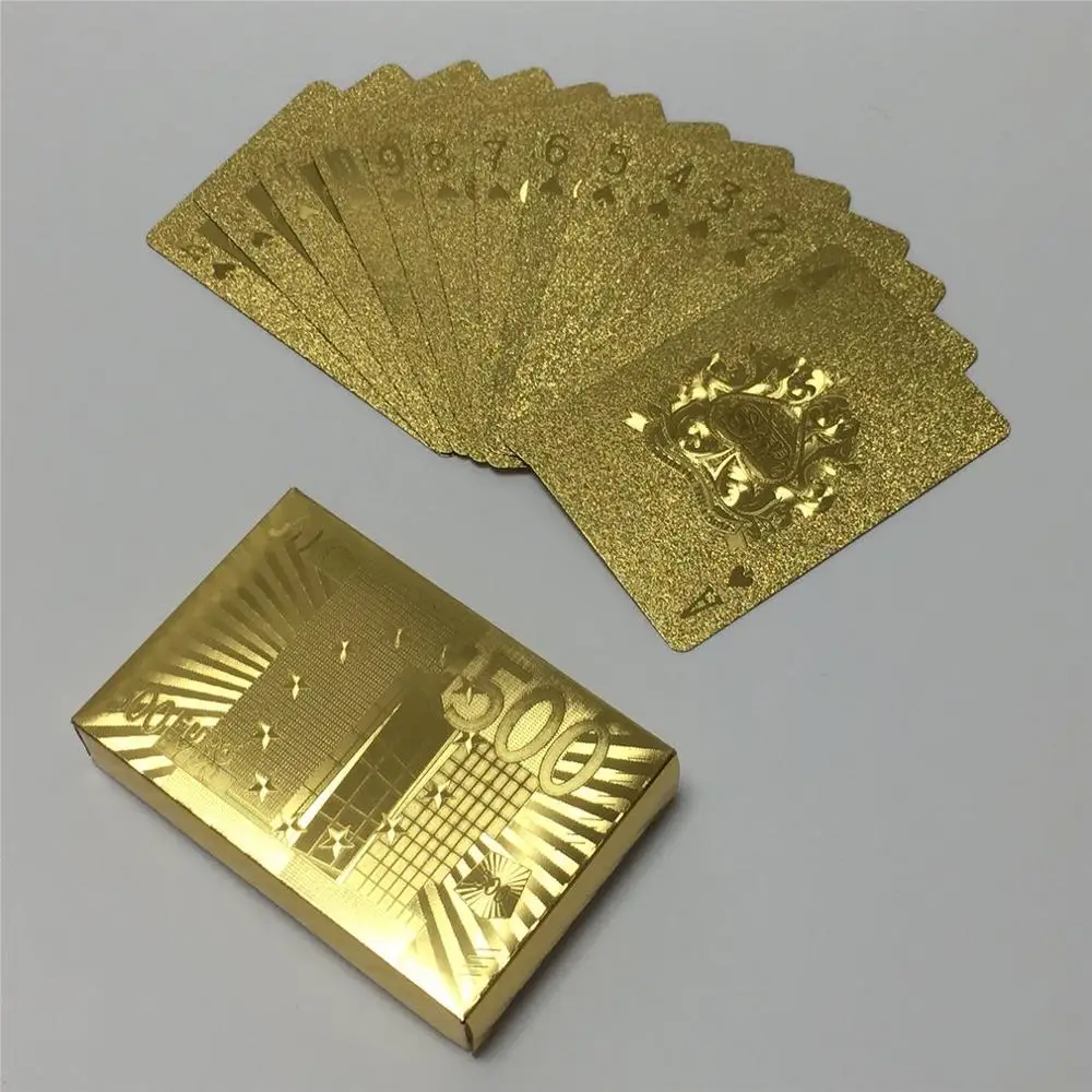 

Goldenleaf Gold Foil Plated Playing Cards Poker Set Pokerstars Party Table Game Durable Waterproof Cards