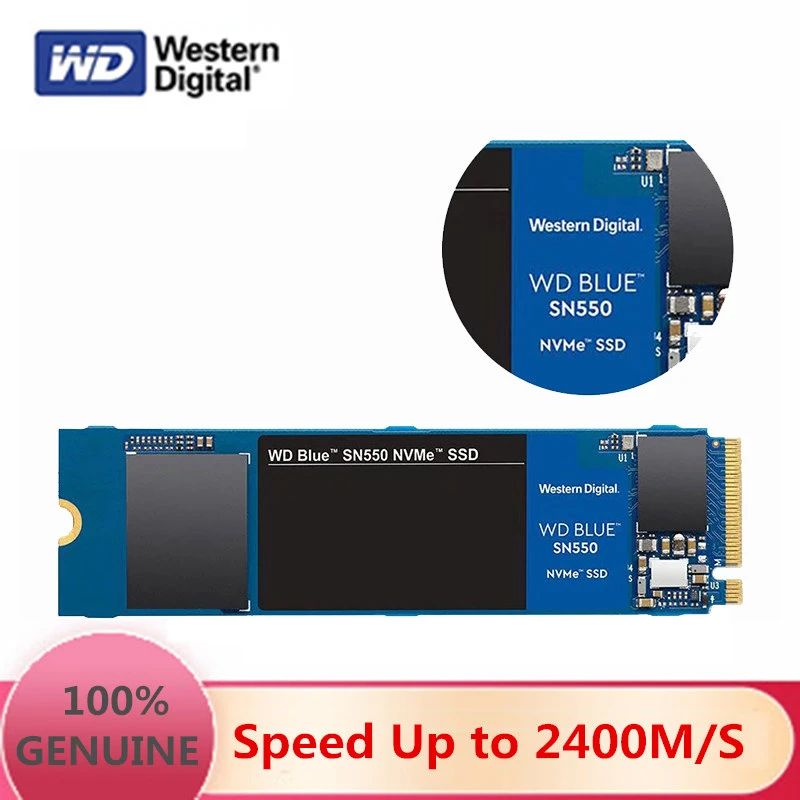 Western Digital Blue SN550 M.2 2280 1TB, 500GB, 250GB, SSD NVME pcie gen3 * 2 SSD Sata para PC OU Notebook
