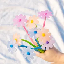 Креативный цветной гель с цветами, ручки меняют цвет под солнцем, ручки для письма, подарки для детей, школьные канцелярские принадлежности