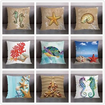 

Print Pillow Case Polyester Sofa Car Cushion Covers Home Decor Underwater World Pillow Cushion Covers decoracion hogar moderno