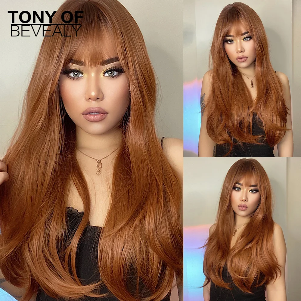Louras de Platina Perucas com Franja para as Mulheres Resistente ao Calor do Cabelo Perucas Sintéticas Reta Longa Natural Procurando Cosplay Diárias 5 Apliques e perucas