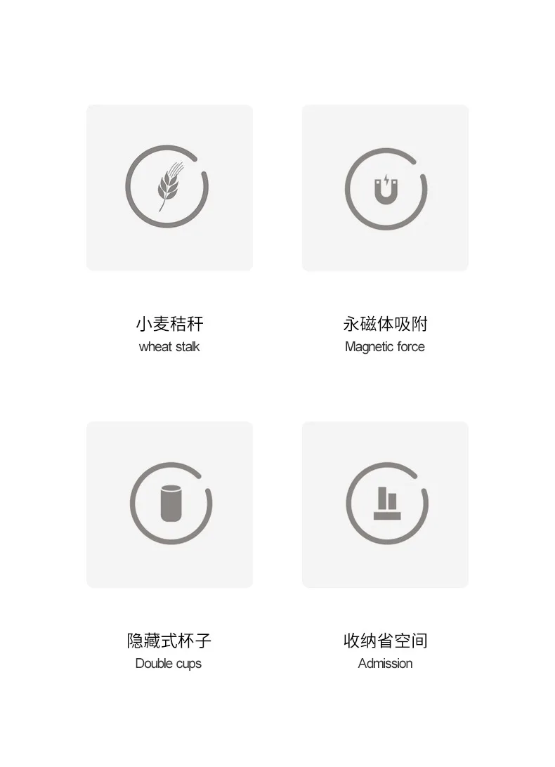 ECOCO Magnetic Adsorption Inverted Toothbrush Holder Simple Toothpaste Storage Rack with Wash Cup Punch Free Bathroom Sets