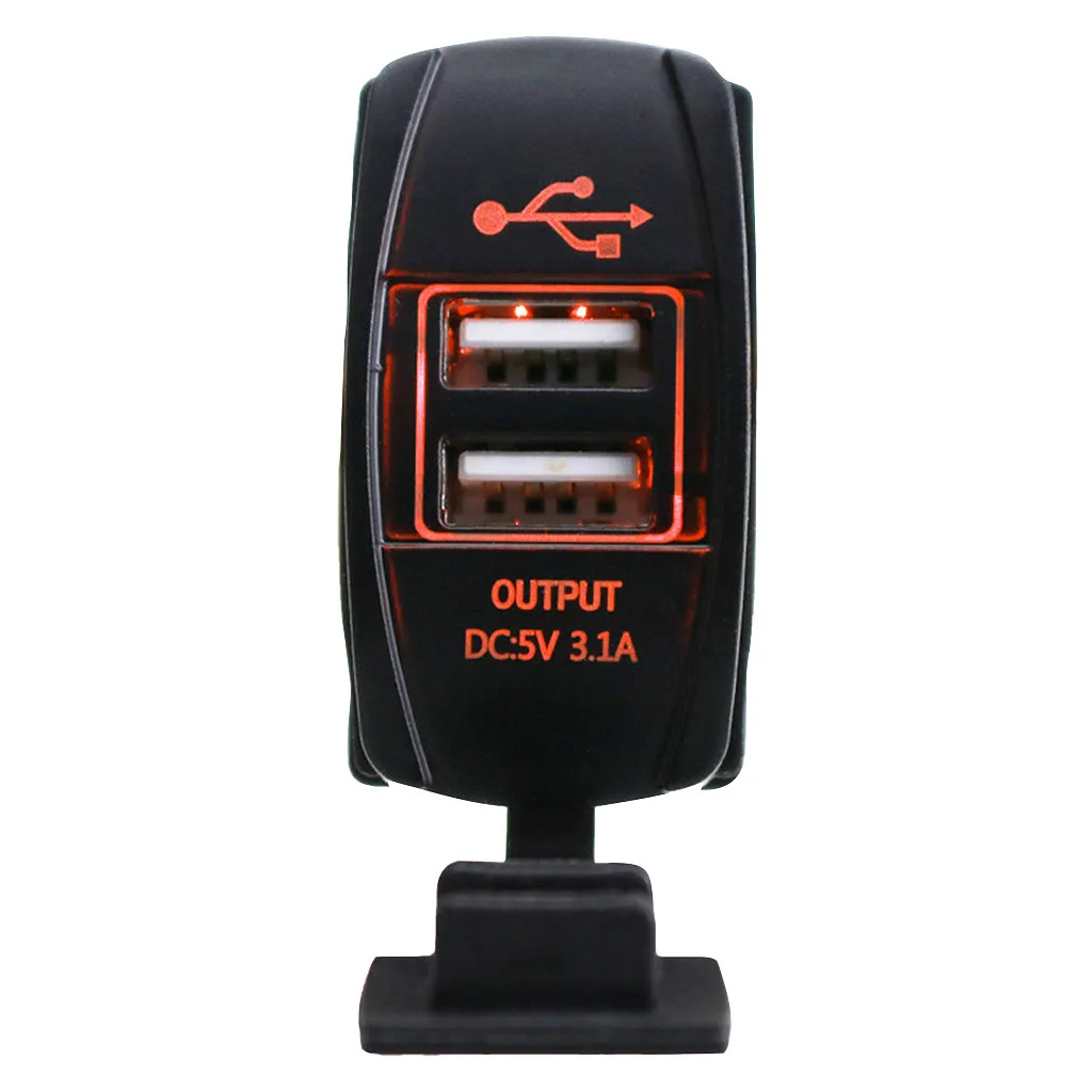 Лучшие продажи 12/24V 3.1A автомобиля Motorcyc Dual USB Мощность Зарядка порт розетка разъем светодиодный Дисплей Bs sup Порты и разъёмы дропшиппинг