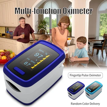 

LED Display Blood Oxygen Sensor Digital Fingertip Pulse Oximeter Finger Saturation SpO2 Heart Rate Monitor Meter Pulsioximetro