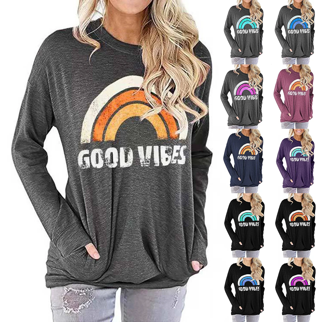 

Women Sweatshirts Autumn Winter Sweatshirt Hoodie O-neck Pullover Blouse Print Casual Leisure Hoodie Bts Vetement Femme Cotton