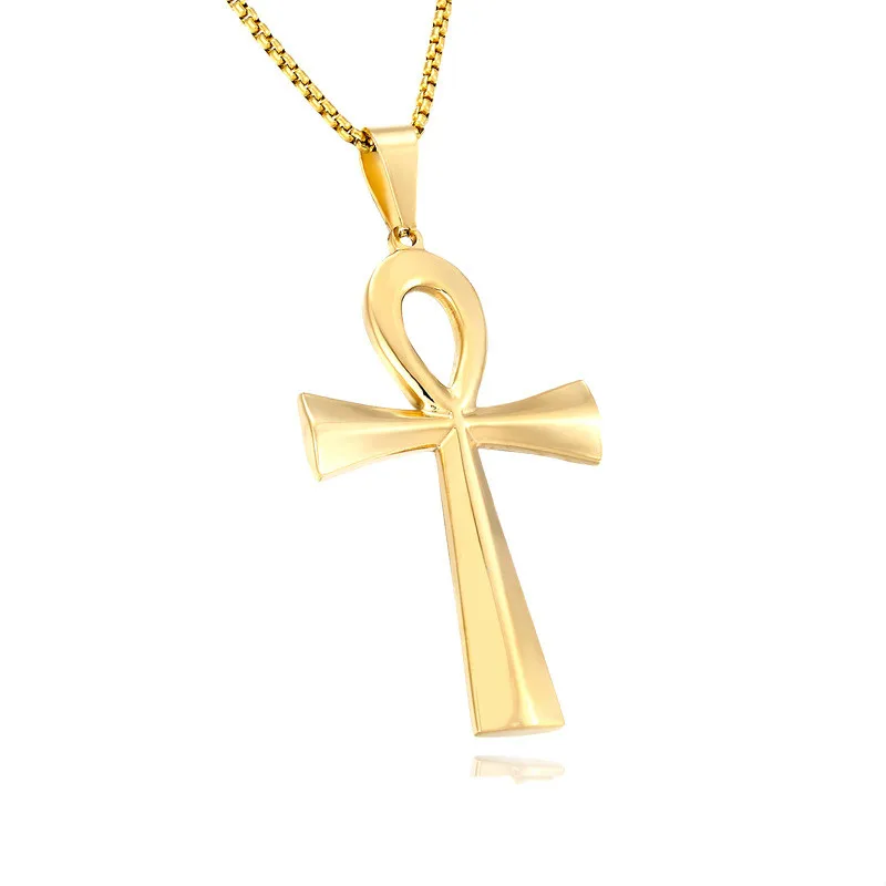 Цепочка с подвеской-крестом для мужчин и женщин бижутерия из нержавеющей стали 3