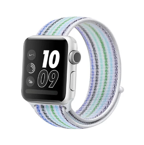 Нейлоновый ремешок для наручных часов Apple Watch 4 серии 3/2/1 38 мм 42 мм из мягкой дышащей ткани сменный ремешок Спортивные петли для наручных часов iwatch серии 4 40 мм 44 мм - Цвет ремешка: 22