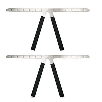 

2Pcs Three-Point Positioning Ruler Permanent Makeup Tattoo Eyebrow Measure Ruler Symmetrical Balance Grooming Stencil Tool