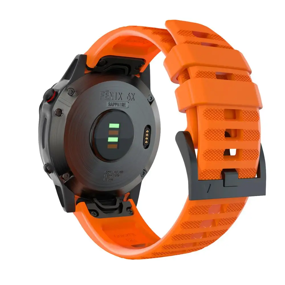 ตัวเลือกสินค้า สายนาฬิกาซิลิโคนสำหรับ Garmin Fenix 6X Pro 5X 7X 3HR ใส่สบาย ทนทาน