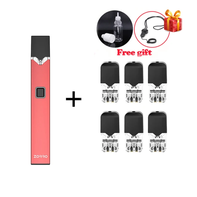 OVNS W02 комплект ZORRO Pod Vape 250 мАч батарея Vape ручка 0,7 мл керамическая катушка Pod картридж комплект электронной сигареты VS W01 комплект для JUUL - Цвет: red with 6 pods
