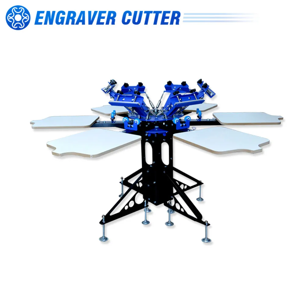 

6 Color 6 Station Manual Screen Printing Machine Screen Printing Equipment Silk Screen Printing